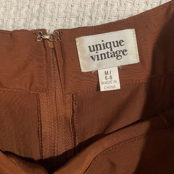 Brown Brielle Flare Skirt- Unique Vintage - Picture 3 of 5